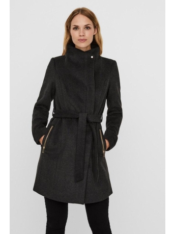Vero Moda Jas VMTWODOPE BELT 3/4 WOOL JACKET GA NOOS 10237744 DARK GREY MELANGE