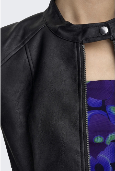 Jacqueline de Yong jdyemily faux leather jacket otw no