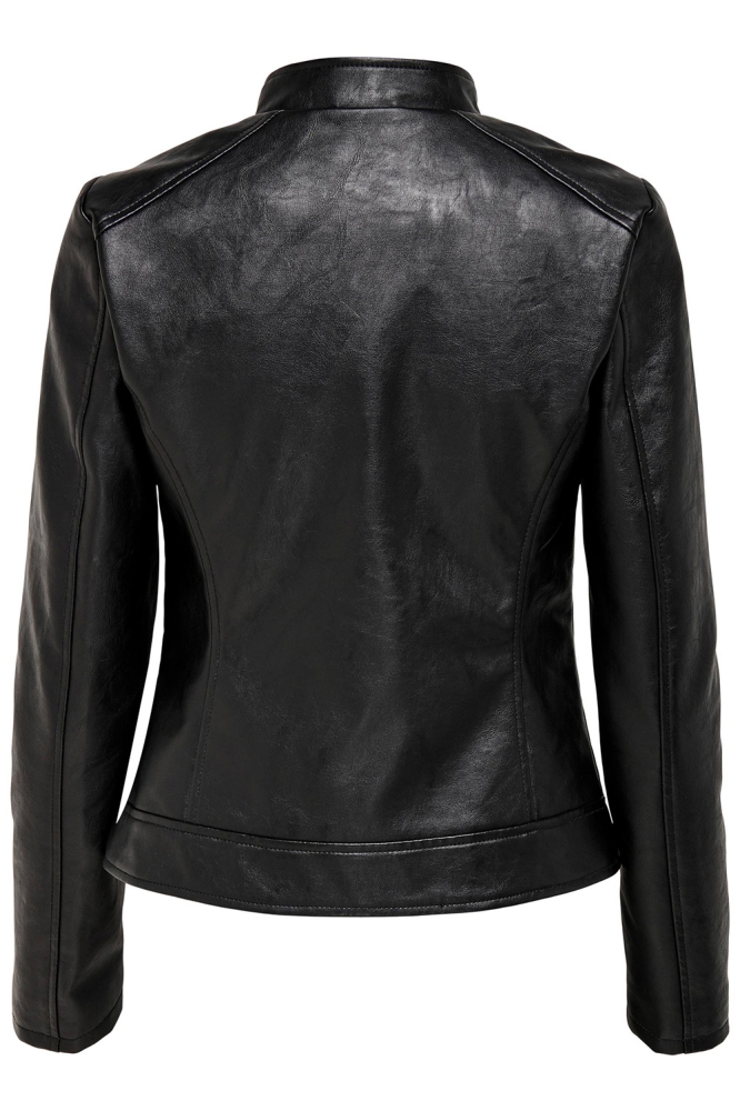 JDYEMILY FAUX LEATHER JACKET OTW NOOS 15241382 BLACK