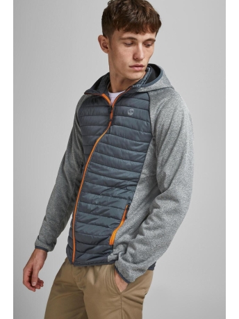 Jack & Jones Jas JJEMULTI QUILTED JACKET NOOS 12182242 GREY MELANGE/SET-IN SLE
