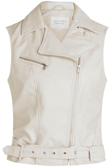 SisterS point beige dames gilet | Vooraanzicht