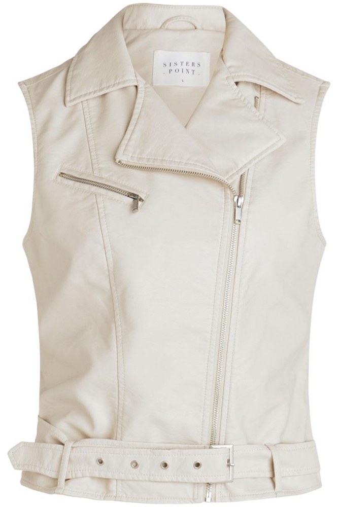 SisterS point beige dames gilet | Vooraanzicht