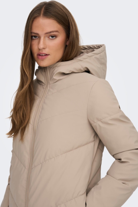 Jacqueline de Yong beige dames jas | Close up