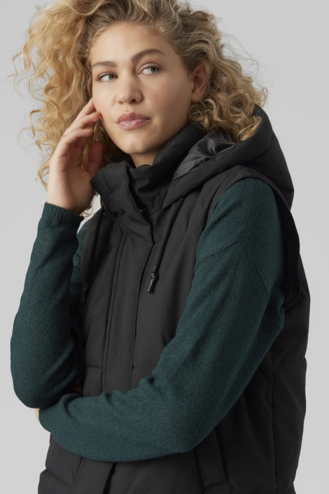 Vero Moda zwarte dames jas | Close up