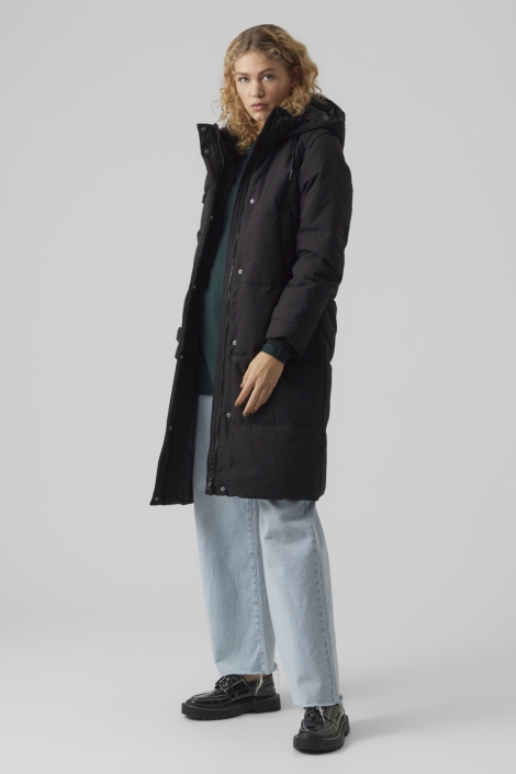 Vero Moda zwarte dames jas | Model zijaanzicht