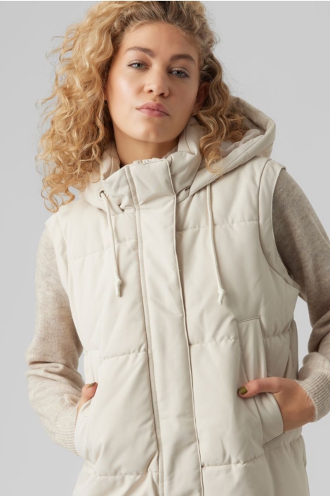 Vero Moda ecru dames jas | Close up
