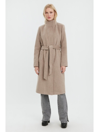 Vero Moda Jas VMTWODOPE VERA LONG WOOL COAT GA NO 10275721 SILVER MIN/MELANGE