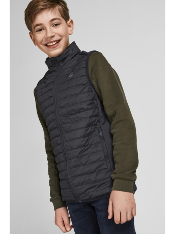 Jack & Jones Junior Jas JJEMULTI BODYWARMER COLLAR NOOS JNR 12200792 Black