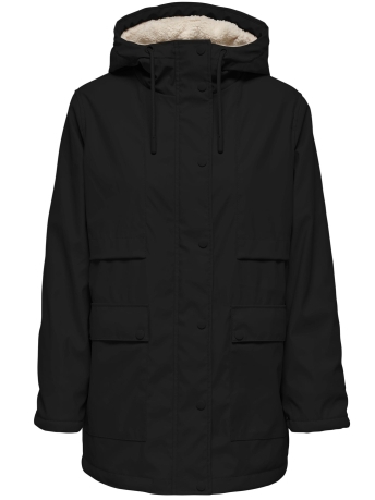 Jacqueline de Yong Jas JDYMAXIMUS TEDDY RAINCOAT OTW SIE 15270963 Black