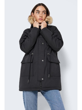 Noisy may Jas NMMOLLY L/S PARKA NOOS 27019265 BLACK/LIGHT FUR