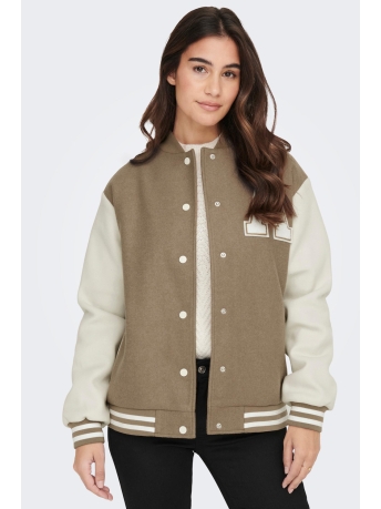 Only Jas ONLSILJA LIFE BOMBER JACKET CC OTW 15274991 SIMPLY TAUPE/ SLEEVE CI