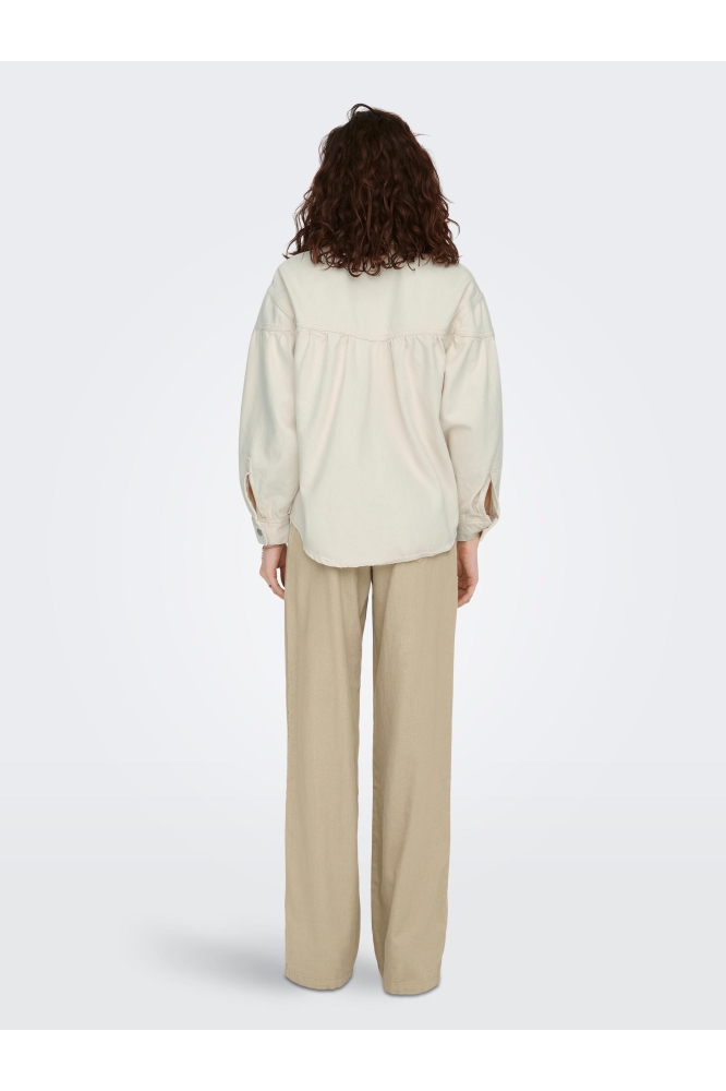 ONLANNI LS SHIRT DNM JACKET CRO 15281175 Ecru