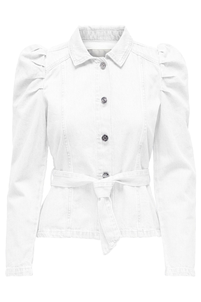 ONLJULES LS BELT DNM JACKET NAS 15235675 WHITE