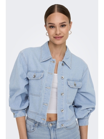 Only Jas ONLBRETT LS SHOULDER DNM JACKET BJ 15276641 LIGHT BLUE DENIM