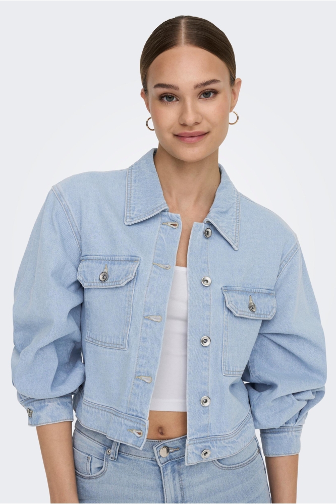 ONLBRETT LS SHOULDER DNM JACKET BJ 15276641 LIGHT BLUE DENIM