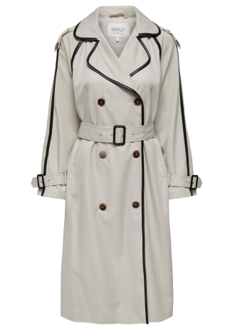 Only Jas ONLHYACHINT X-LONG TRENCHCOAT OTW 15281190 PUMICE STONE