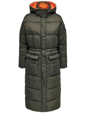 Only Jas ONLPUK LONG PUFFER CC OTW 15260035 Kalamata/Lining Pe