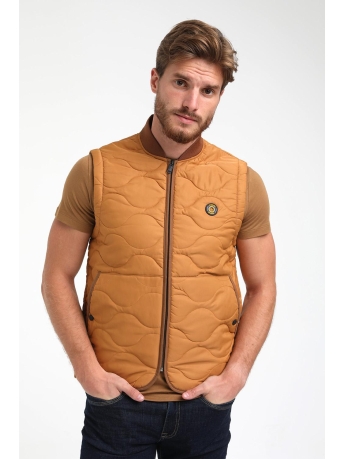 Gabbiano Jas BODYWARMER MET DOORGESTIKTE NADEN 423513 CAMEL