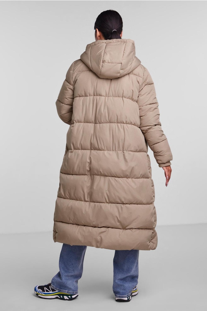 PCBEE NEW ULTRA LONG PUFFER JACKET 17127426 Silver Mink