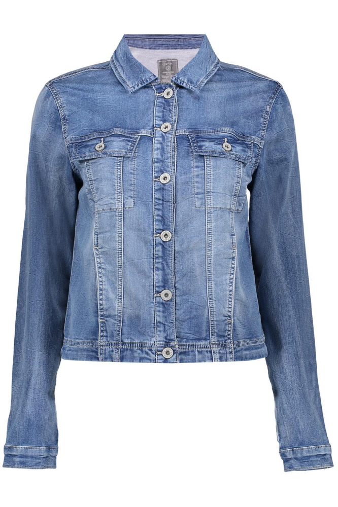 STRAIGHT FIT JEANS JACKET 35008 10 MID BLUE DENIM