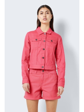 Noisy may Jas NMDEBRA L/S CLR DENIM JACKET S* 27003411 Sun Kissed Coral