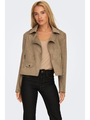 Only Jas ONLSCOOTIE FAUX SUEDE BIKER JACKET 15301169 Otter