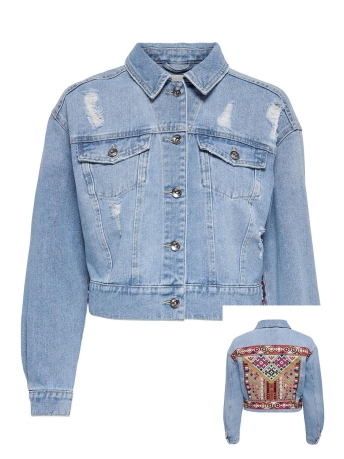 Only Jas ONLMALIBU LS DECO DNM JACKET BJ 15281875 Light Blue Denim