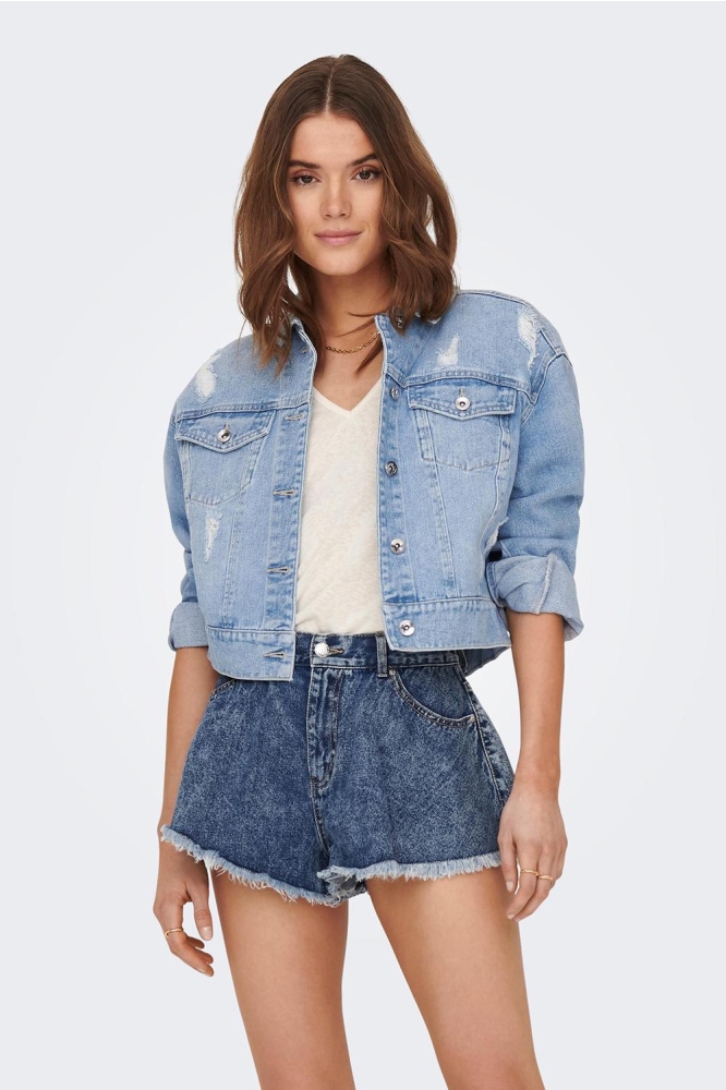 ONLMALIBU LS DECO DNM JACKET BJ 15281875 Light Blue Denim