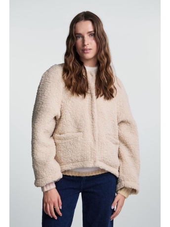 Pieces Jas PCJIMENA SHORT TEDDY JACKET 17141585 BIRCH