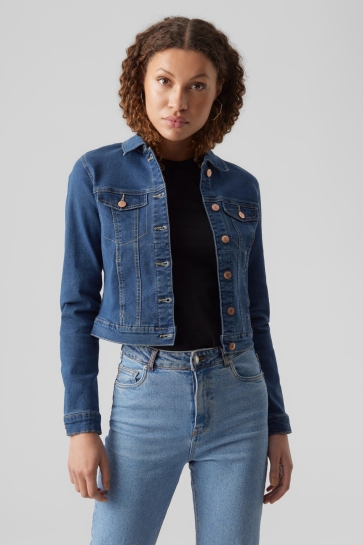Vero Moda Jas VMLUNA LS SLIM DNM JACKET MIX GA NO 10279492 Medium Blue Denim