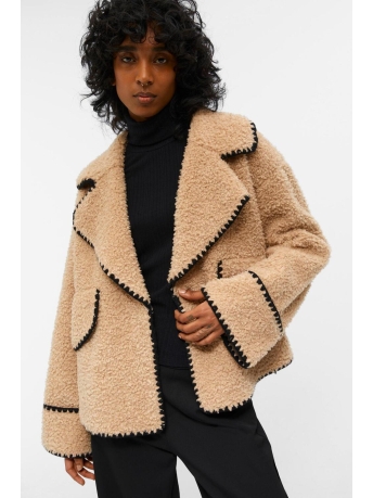 Object Jas OBJSHIREN JACKET 128 23042501 HUMUS/BLACK BIND