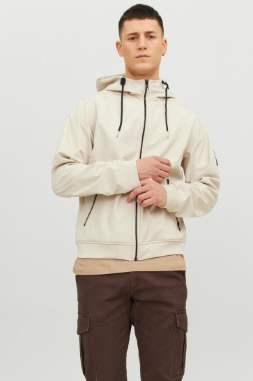 Jack & Jones Jas JJEBASIC SOFTSHELL HOOD NOOS 12236300 MOONBEAM