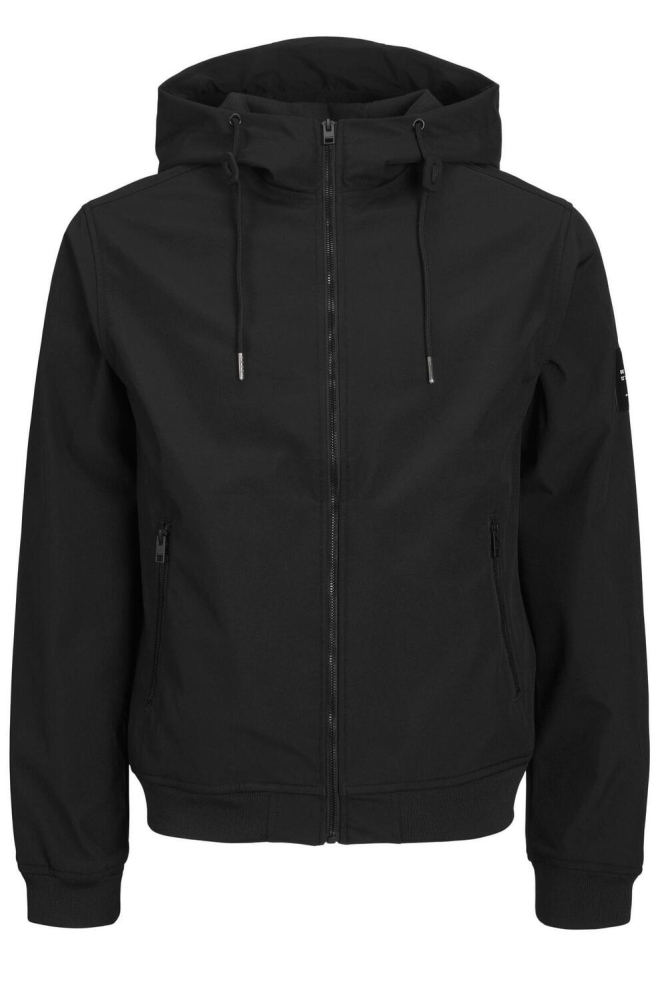 JJEBASIC SOFTSHELL HOOD NOOS 12236300 BLACK