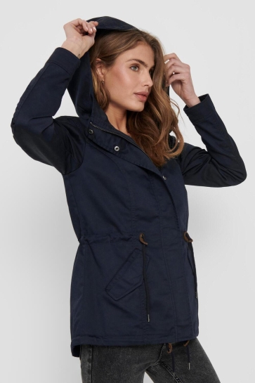 Only Jas ONLLORCA CANVAS PARKA CC OTW NOOS 15216452 BLUE GRAPHITE