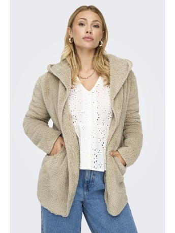 Only Vest ONLCONTACT HOOD SHERPA COAT CC OTW 15300637 HUMUS