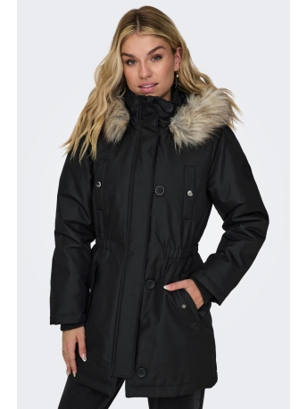 Only Jas ONLIRIS FUR WINTER PARKA CC 2023 OT 15304625 BLACK