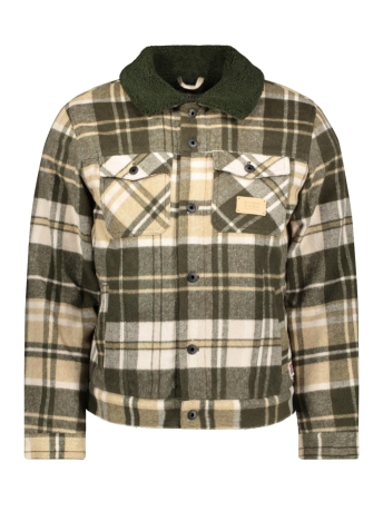 Scotch & Soda Jas TEDDY TRIMMED CHECKED TRUCKER JACKET 174110 6575
