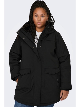 Only Carmakoma Jas CARMAASTRICHT SOFTSHELL PARKA OTW N 15263136 Black