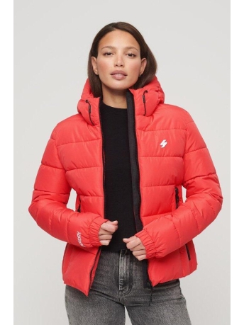 Superdry Jas HOODED SPIRIT SPORT PUFFER W5011630A AVTIVE PINK