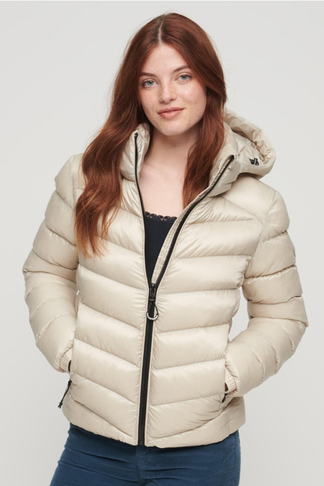 HOODED FUJI PADDED JACKET W5011593A PELICAN BEIGE