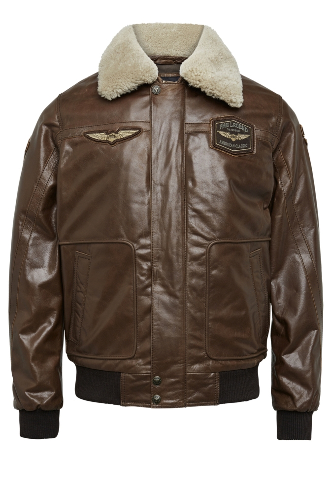 PME legend bruine heren leren jas