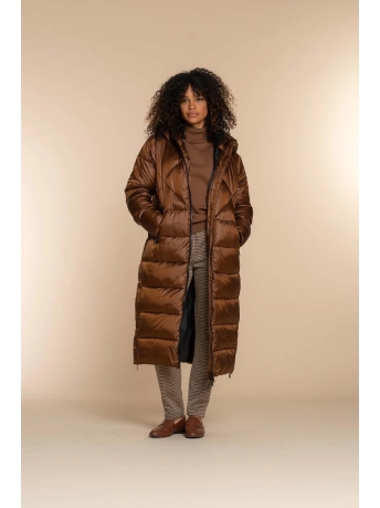 Geisha Jas LANGE PUFFERJAS 38568 21 000740 COGNAC