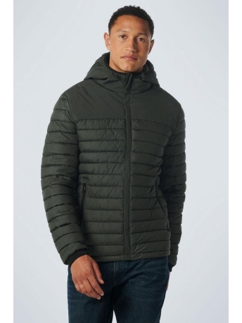 NO-EXCESS Jas JACKET HOODED SHORT FIT PADDED MIX 21630811SN 052 DARK GREEN
