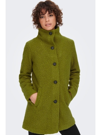 Jacqueline de Yong Jas JDYSONYA LONG BOUCLE JACKET OTW HAB 15265424 GREEN MOSS