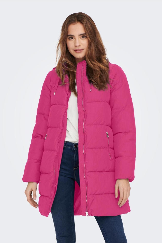 ONLDOLLY LONG PUFFER COAT OTW NOOS 15205369 Fuchsia Purple