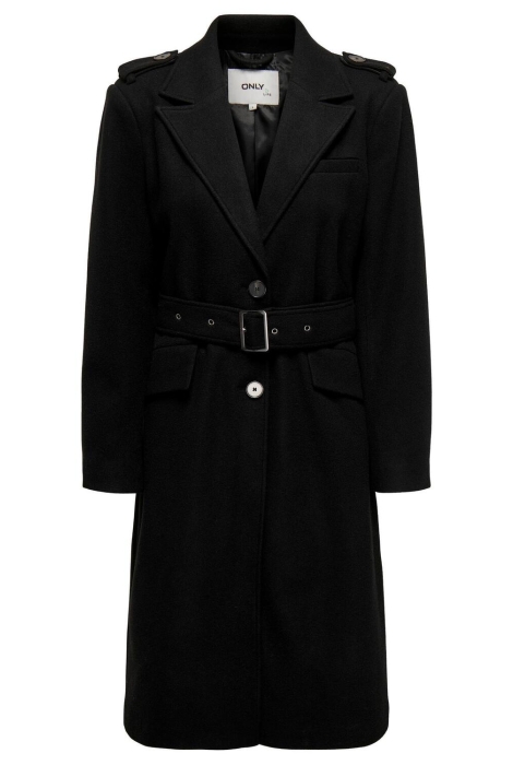 onlsif life belted coat black/solid cc 15292803 jas filippa only