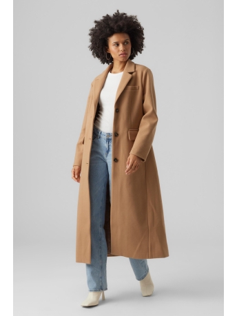 Vero Moda Jas VMVINCEMILAN LONG COAT BOOS CP 10290651 Tigers Eye/ SOLID