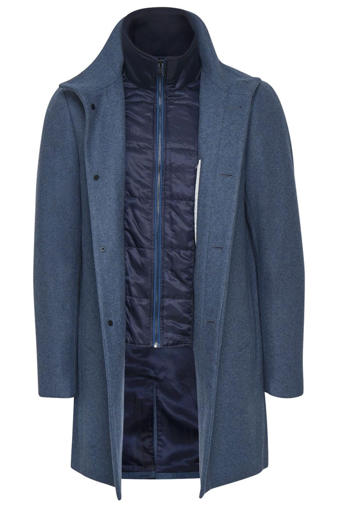 Matinique blauwe heren jas | Vooraanzicht