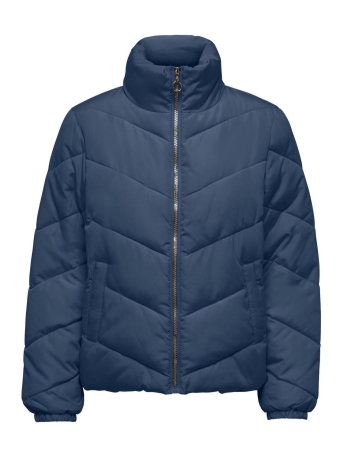 Jacqueline de Yong Jas JDYFINNO SHORT PADDED JACKET OTW NE 15305656 DARK DENIM/SILVER ZIP