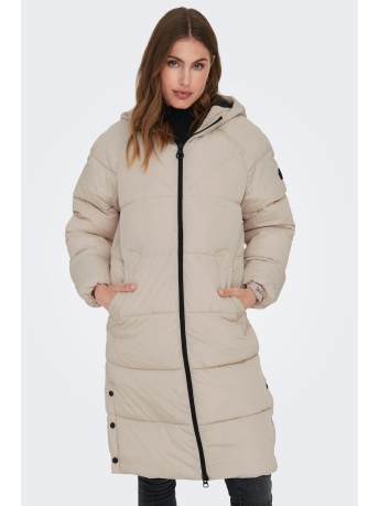 Only Jas ONLNEWAMANDA LONG PUFFER COAT CC OT 15304786 PUMICE STONE
